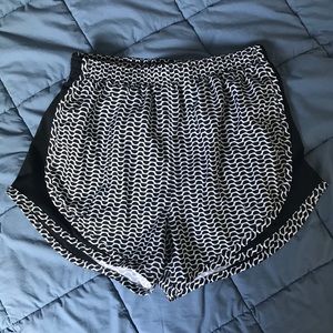 Nike black and white dri fit shorts